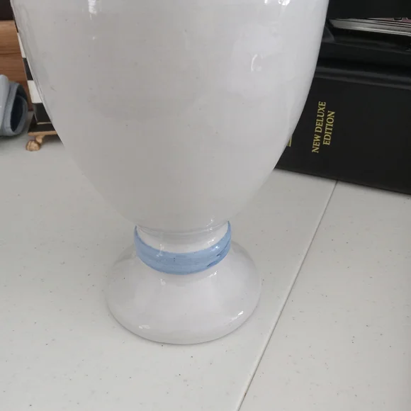 Blue and White Ceramic Goblet M.A.HADLEY - Picture 4 of 4